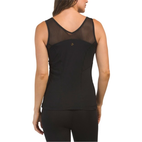 Bobbe Active Athletic Tank Top Mesh Paneled NWT Black - Picture 2 of 7